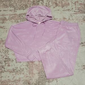 💜Juicy Couture Velour Lavender Lilac Hoodie Jogger Sleepware Lounge Set - M